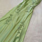 Sage Green/Pink Vintage V Neck Beaded Spaghetti Strap Backless Long Mermaid Ball Gown Evening Dress Formal Party Dress nv3599