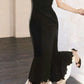 Black sweetheart mermaid long prom dress sweet formal party dress graduation dress evening dress nv1859