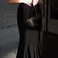 Black sweetheart mermaid long prom dress sweet formal party dress graduation dress evening dress nv1859