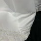 White A-line Beaded Satin Long Ball Gown Graduation Prom Dress Wedding Dress nv4292