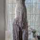 Robe de soirée élégante violette à bretelles spaghetti et dos nu, moulante, en mousseline de soie, à paillettes, longue, robe de bal, nv4111