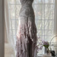 Robe de soirée élégante violette à bretelles spaghetti et dos nu, moulante, en mousseline de soie, à paillettes, longue, robe de bal, nv4111