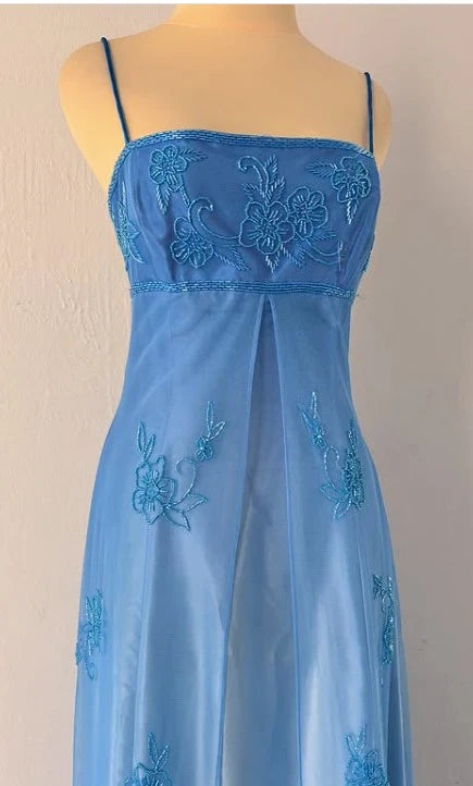 Blue/Pink Exquisite Gradient Beaded Vintage Long Prom Gown Evening Gown Party Dress nv4272