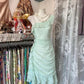 Mint Green Homecoming Dress Sweet Chiffon Ruffle Short Party Dress nv4302