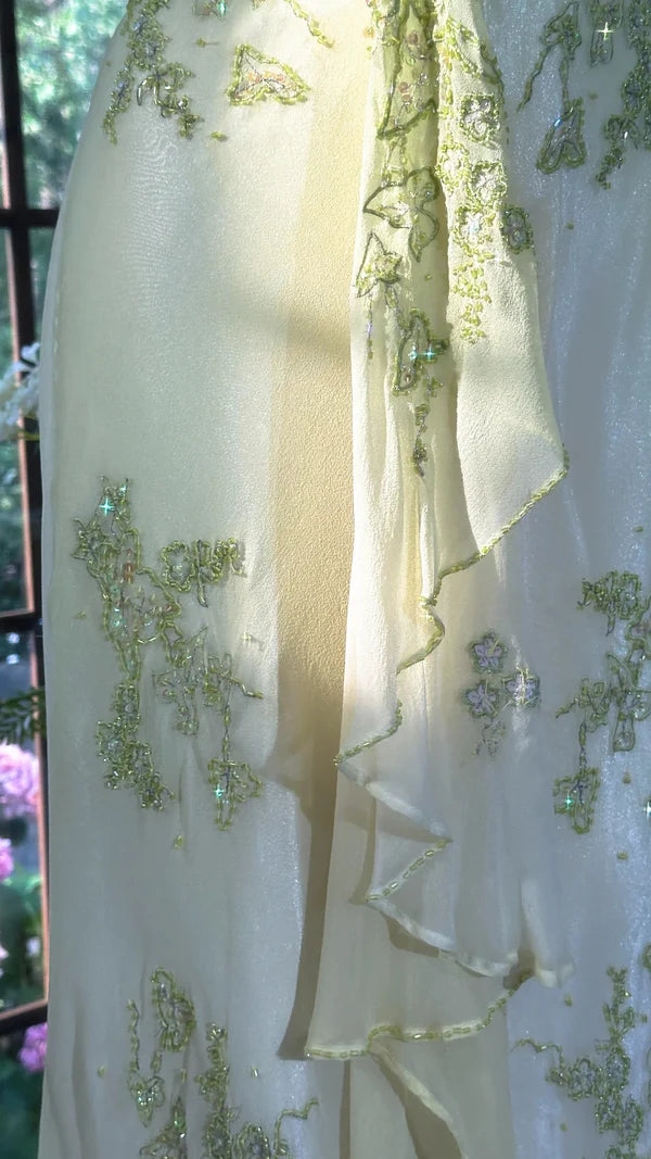 NiceVestidos – Ärmelloses, besticktes, schmal geschnittenes, bodenlanges Abendkleid aus Chiffon, NV5783