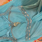 Blue Beaded Long Satin Mermaid Ball Gown Evening Gown Party Dress nv4320