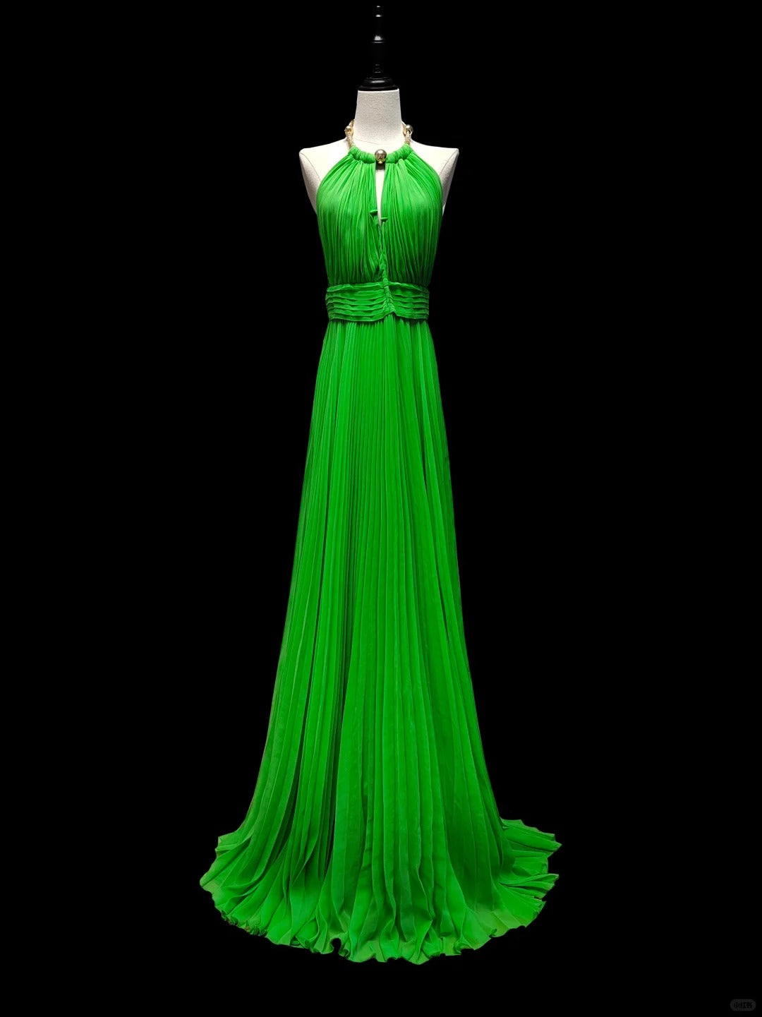 Green fashion elegant pattern long strap backless Wedding Guest Dresses floor-length chiffon ball gown evening dress birthday party dress prom dress nv3969
