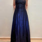 NiceVestidos--Dark blue/dark grey floral exquisite beaded long tulle prom gown fairy dress NV5777