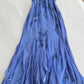 Blue/Purple/Burgundy Fashion Elegant Spaghetti Strap Applique Fairy Long Chiffon Ball Gown Evening Gown Party Dress nv3775