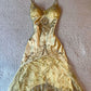 NiceVestidos--Gold exquisite beaded short/mid-length homecoming dress cocktail party dress NV5715