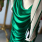 Green Charming Long Satin Prom Dress Evening Dress Party Dress nv5138