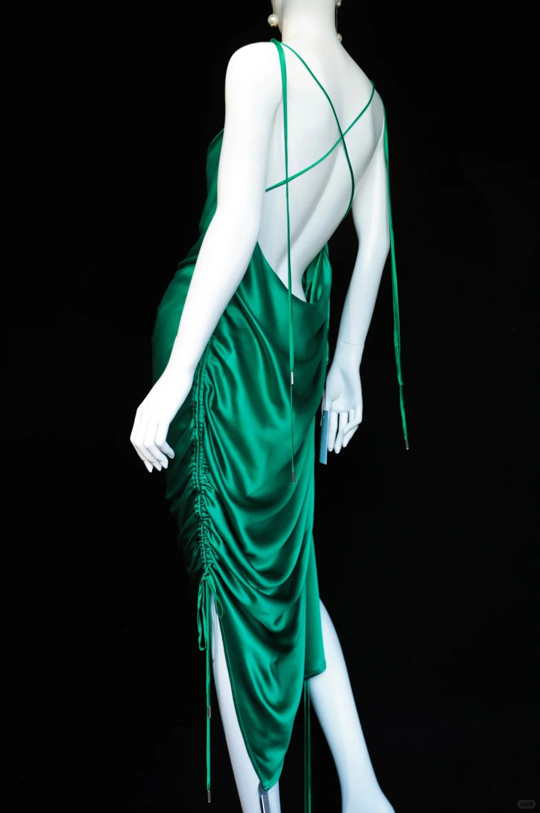 Green Charming Long Satin Prom Dress Evening Dress Party Dress nv5138