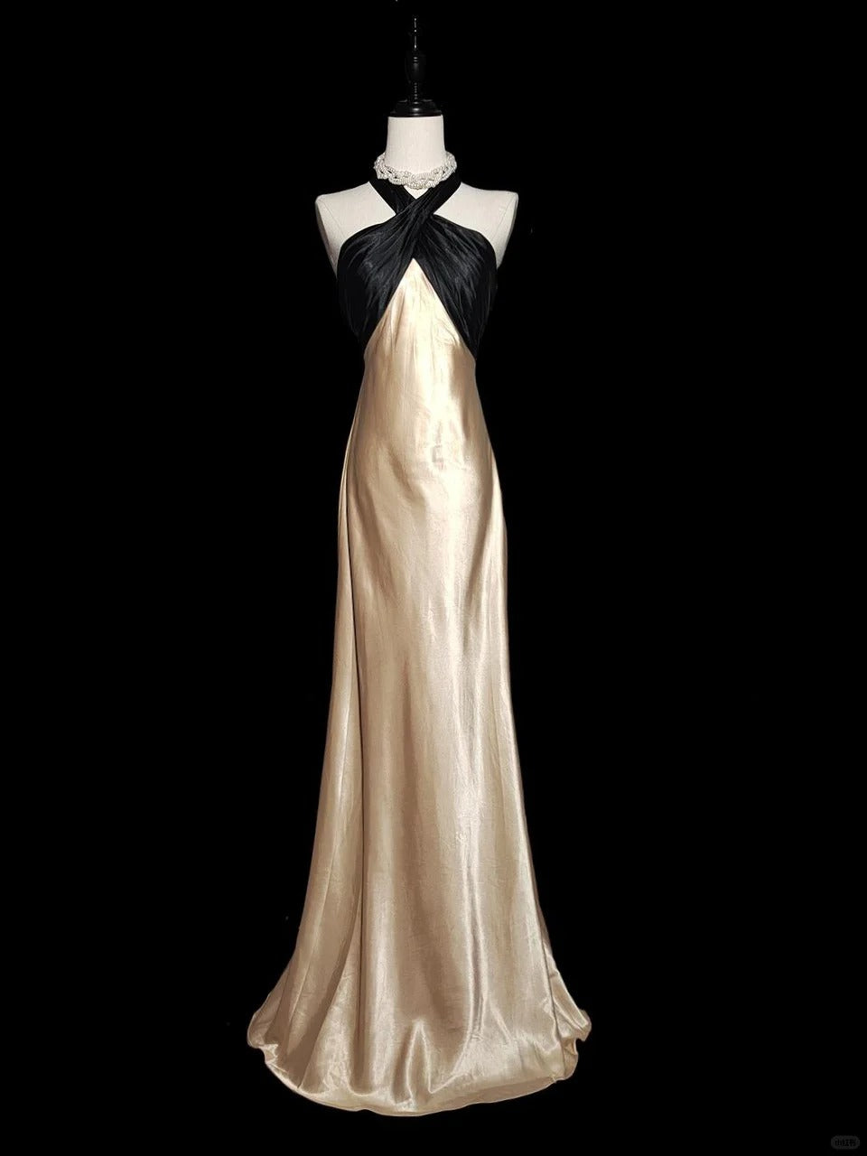 Champagner Schwarz Mode Elegante Strap Lange Meerjungfrau Schlank Fischschwanz Rock Satin Bodenlangen Schleppe Ballkleid Abendkleid Ballkleid nv3866