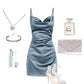 NiceVestidos-BLUE SATIN SHORT HOMECOMING DRESS HOCO DRESS nv5481