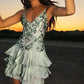 NiceVestidos-Green Gorgeous Exquisite Beaded Short Chiffon Homecoming Dress Hoco Dress nv5489