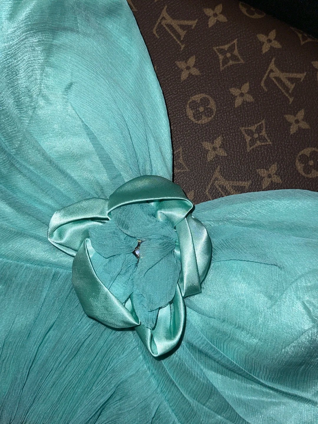 Mint Green Floral Halter Short Satin Tulle Homecoming Dress Evening Dress Birthday Party Dress nv4689