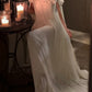 French 3D Flower Off-the-shoulder Gown: Pleated Chiffon, Backless Sash, Fairy Hot Spring Resort Dress NV6402