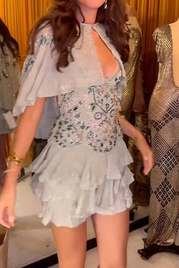 NiceVestidos-Green Gorgeous Exquisite Beaded Short Chiffon Homecoming Dress Hoco Dress nv5489