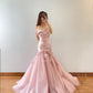 Pink Floral Fashion Elegant Mermaid Long Satin Prom Dress Evening Dress nv4775