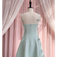 NiceVestidos-Short homecoming dress spring and summer new green bow sexy suspender dress design small dress nv5545