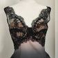 Black Pink Homecoming Dress Satin Lace Holiday Dress Short Birthday Dress nv4268