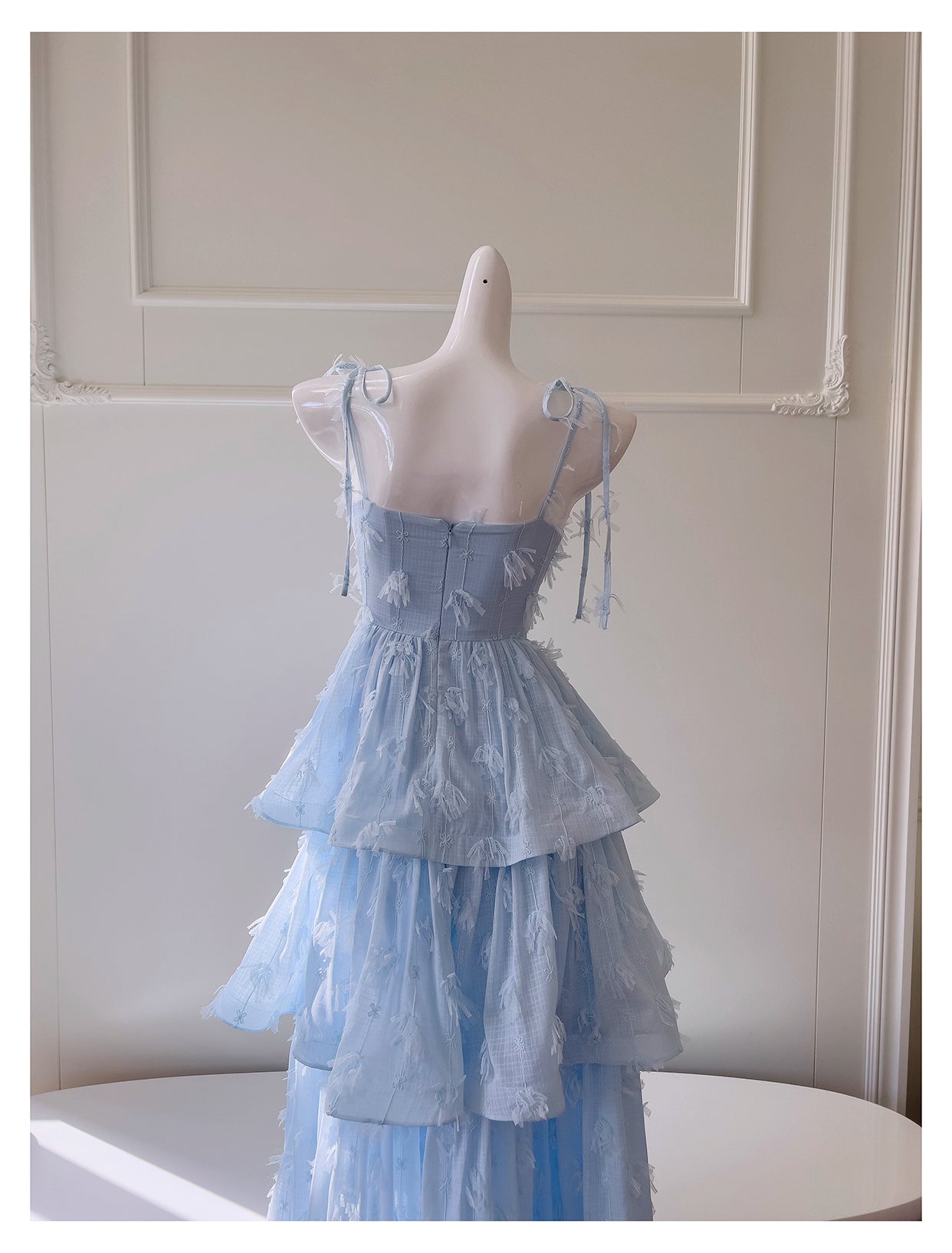 NiceVestidos-Homecoming-Kleid, blaues Chiffon-Kleid für Geburtstagstorte, schickes, einzigartiges langes Kleid mit Hosenträgern, nv5551