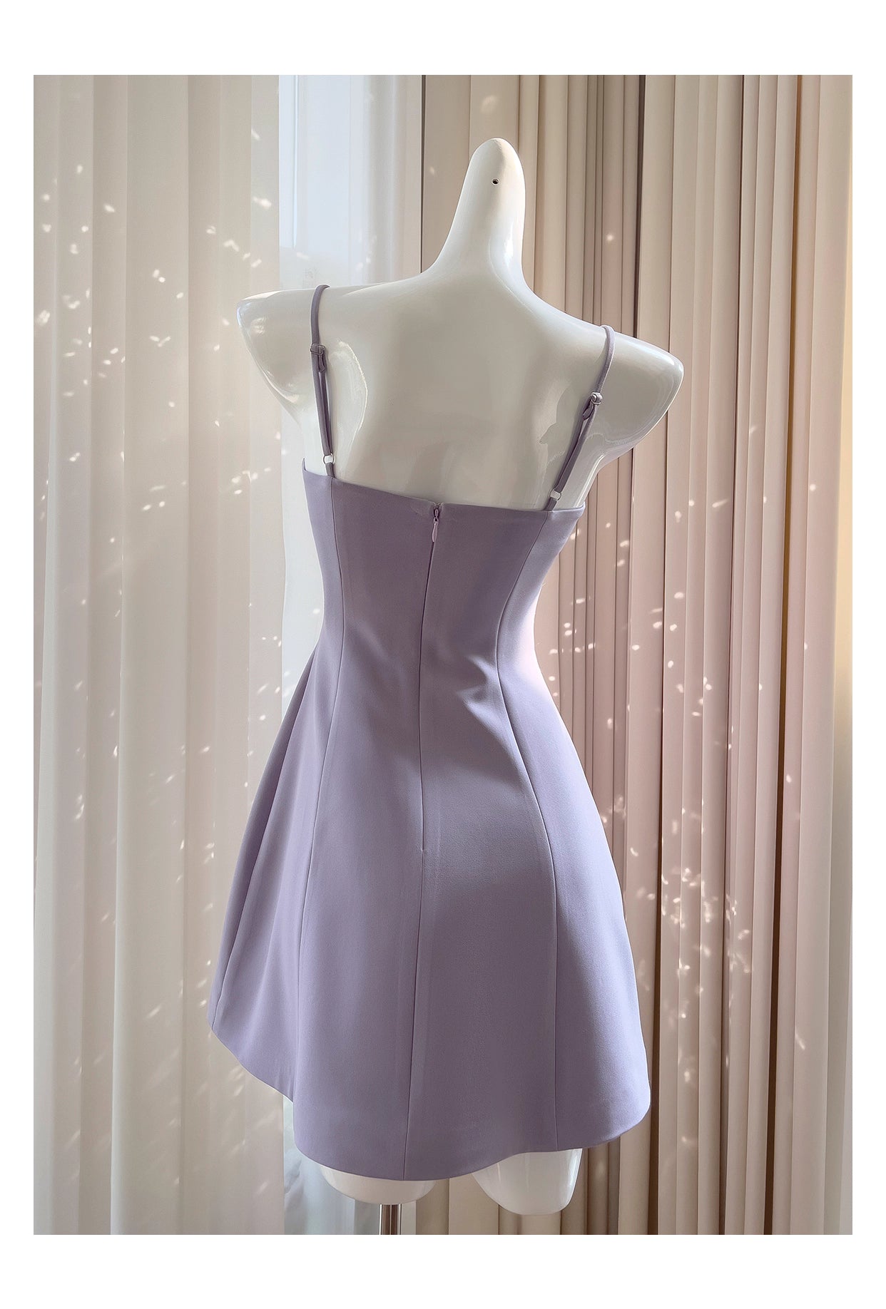 NiceVestidos-Homecoming Dress French Three-Dimensional Bow Purple Suspender Dress For Women High-End Luxury Stylish Slim nv5555