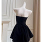 NiceVestidos-Short Homecoming Dress, Black, White, Pink, Strapless Dress, Slim Waist, Petite Dress nv5549