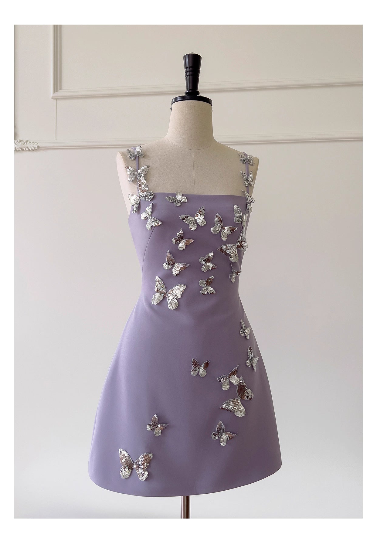 NiceVestidos-Homecoming Dress French Three-Dimensional Bow Purple Suspender Dress For Women High-End Luxury Stylish Slim nv5555