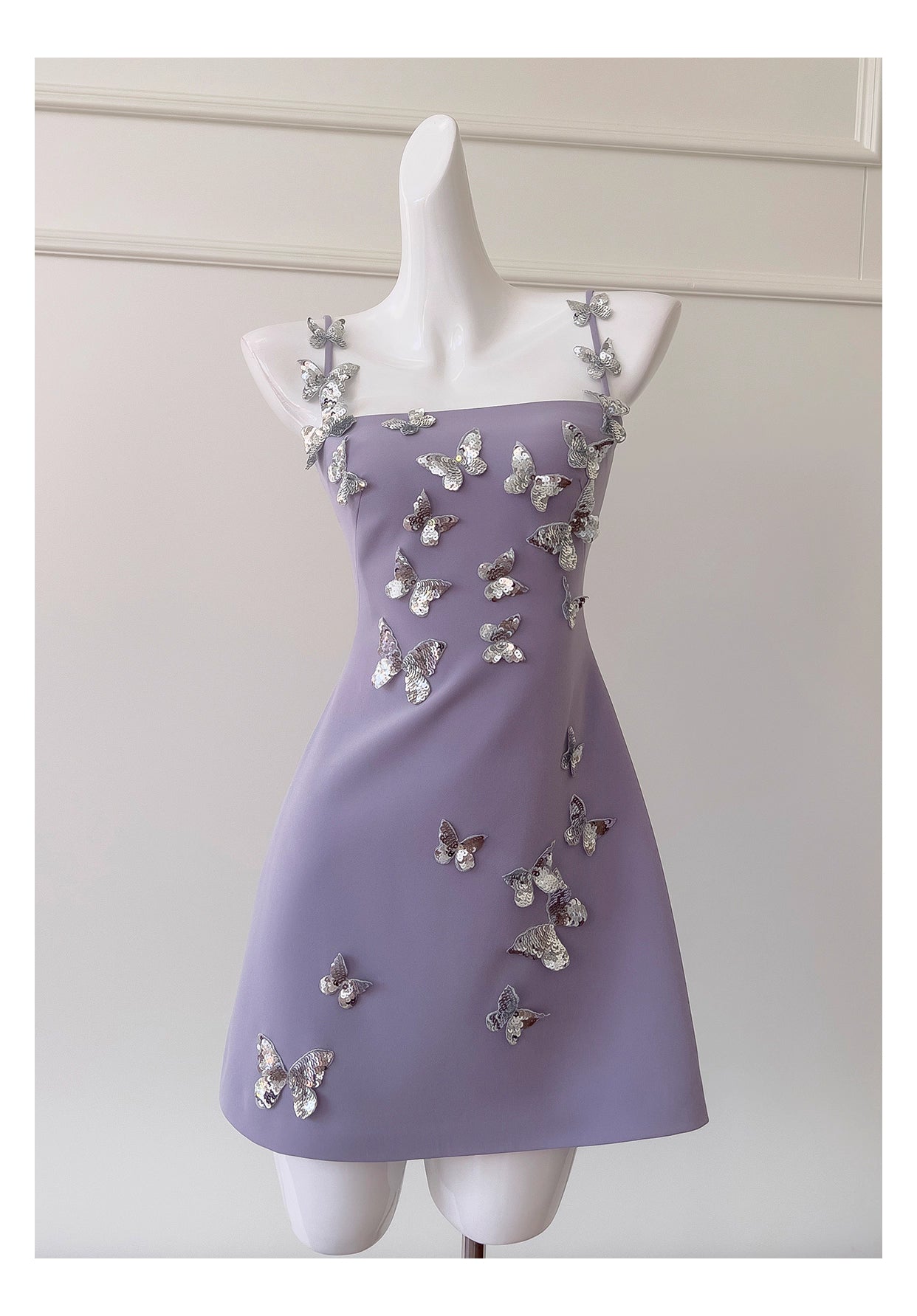 NiceVestidos-Homecoming Dress French Three-Dimensional Bow Purple Suspender Dress For Women High-End Luxury Stylish Slim nv5555