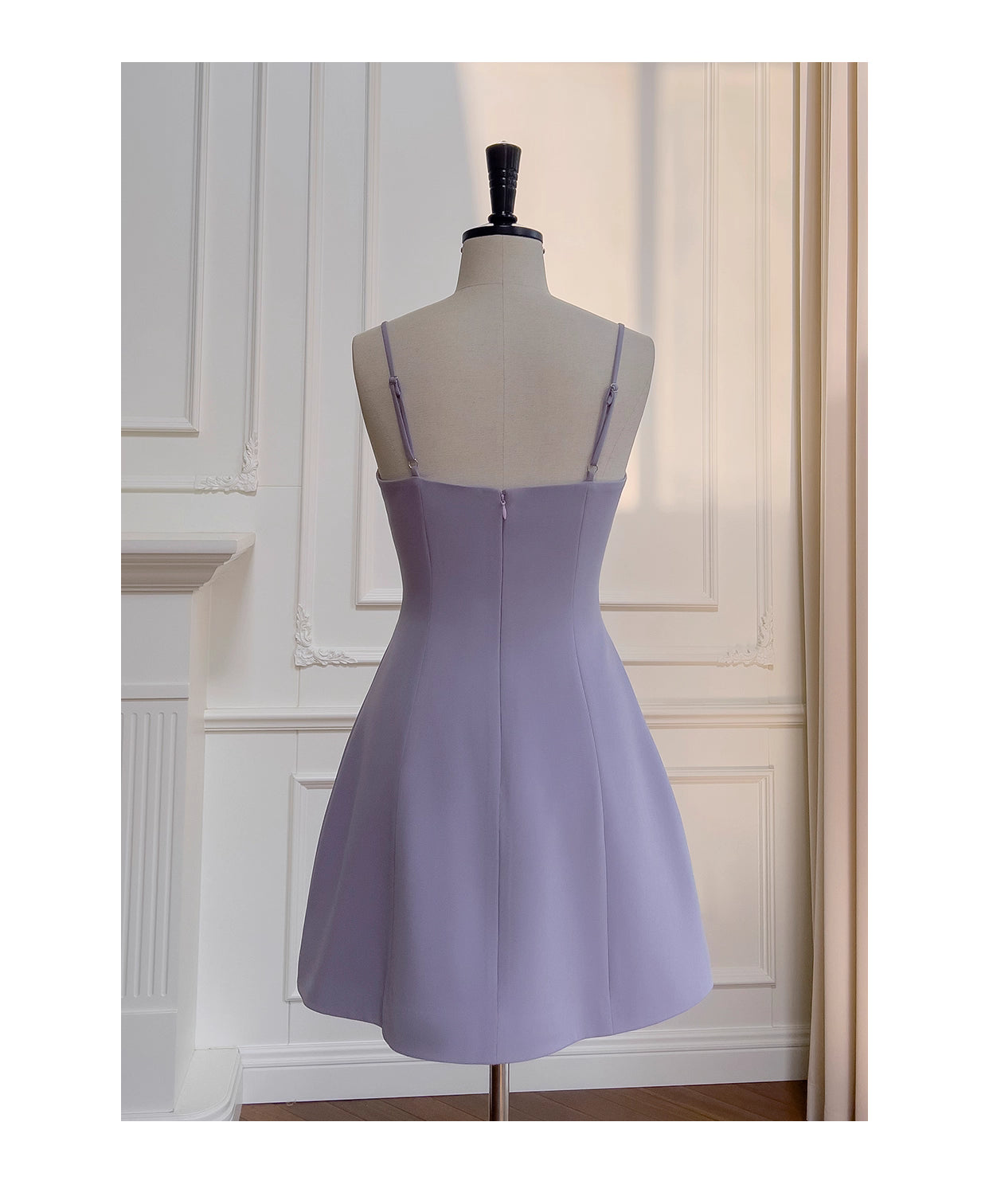 NiceVestidos-Homecoming Dress French Three-Dimensional Bow Purple Suspender Dress For Women High-End Luxury Stylish Slim nv5555