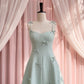NiceVestidos-Short homecoming dress spring and summer new green bow sexy suspender dress design small dress nv5545