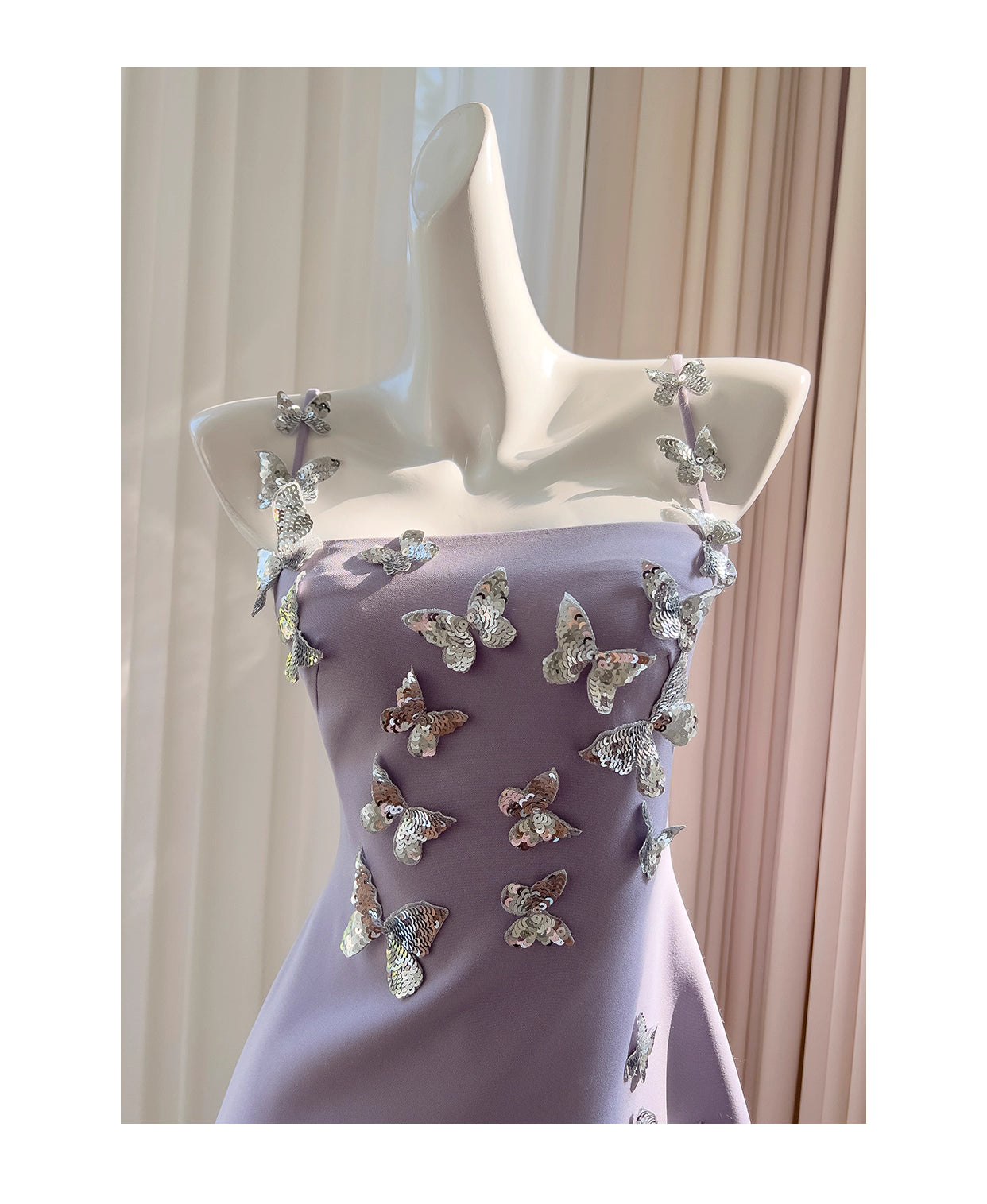 NiceVestidos-Homecoming Dress French Three-Dimensional Bow Purple Suspender Dress For Women High-End Luxury Stylish Slim nv5555