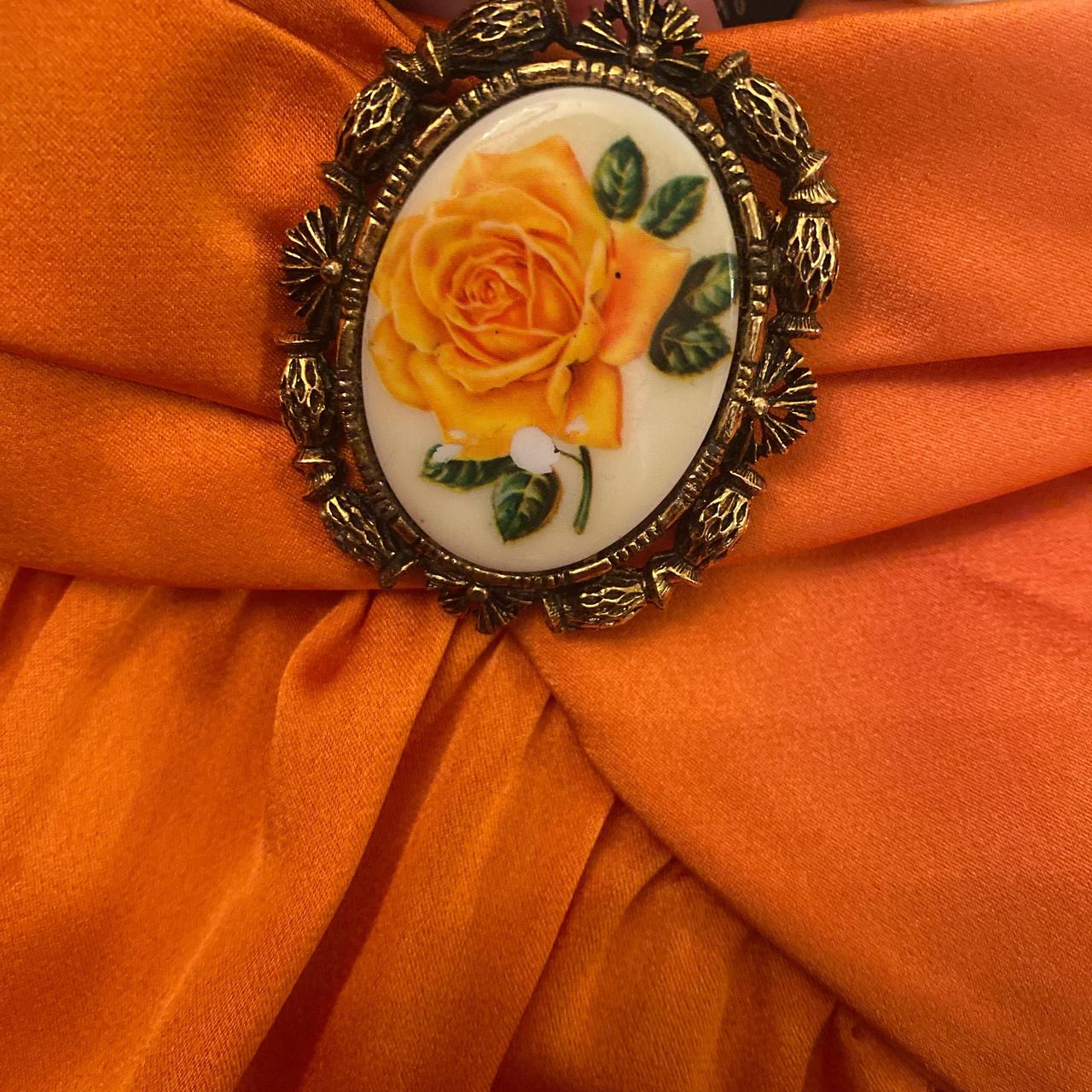 Orange Vintage Rose Elegantes kurzes Geburtstagskleid Partykleid Homecomingkleid Cocktailkleid nv4533