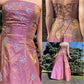 NiceVestidos-Pink exquisite beaded long satin fairy gown ball gown y2k vintage dress nv5442