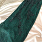 Gorgeous and elegant green exquisite beaded retro long prom dress nv5383