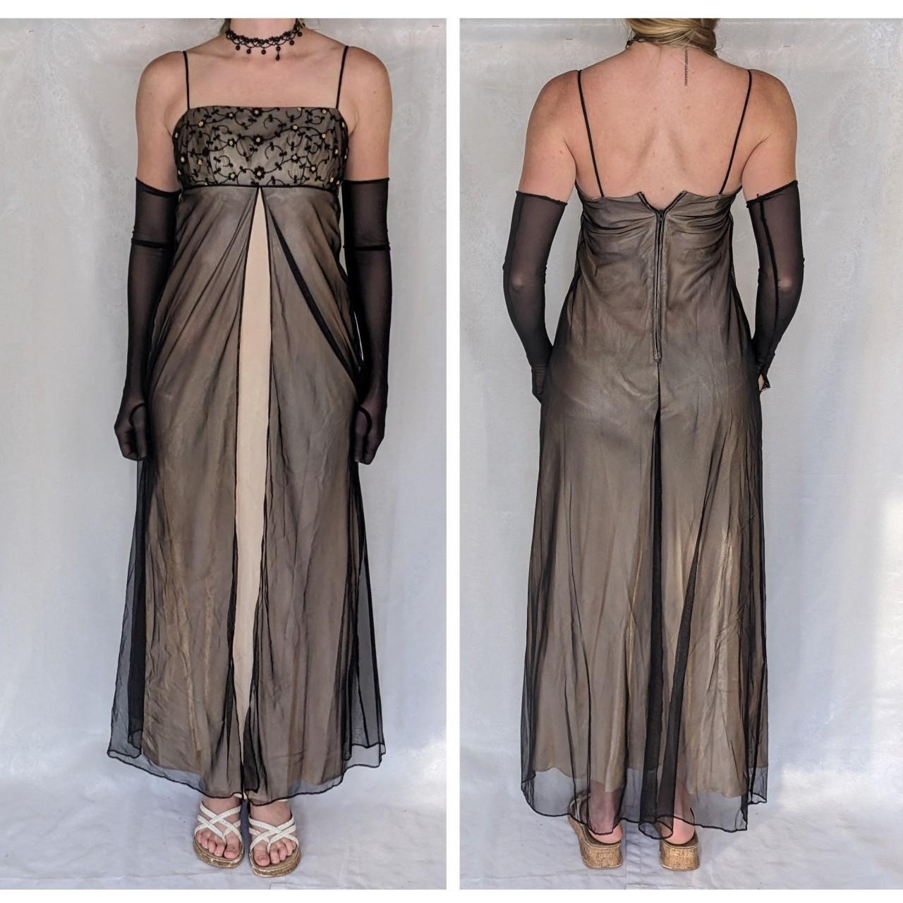 Black gold vintage fashion exquisite embroidery floral beaded long tulle satin ball gown birthday party dress evening dress prom dress nv3907