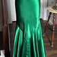 Green Shiny Vintage Fashion Sexy V-neck Rhinestone Bodycon Long Satin Backless Formal Prom Dress Evening Gown Party Dress nv4418