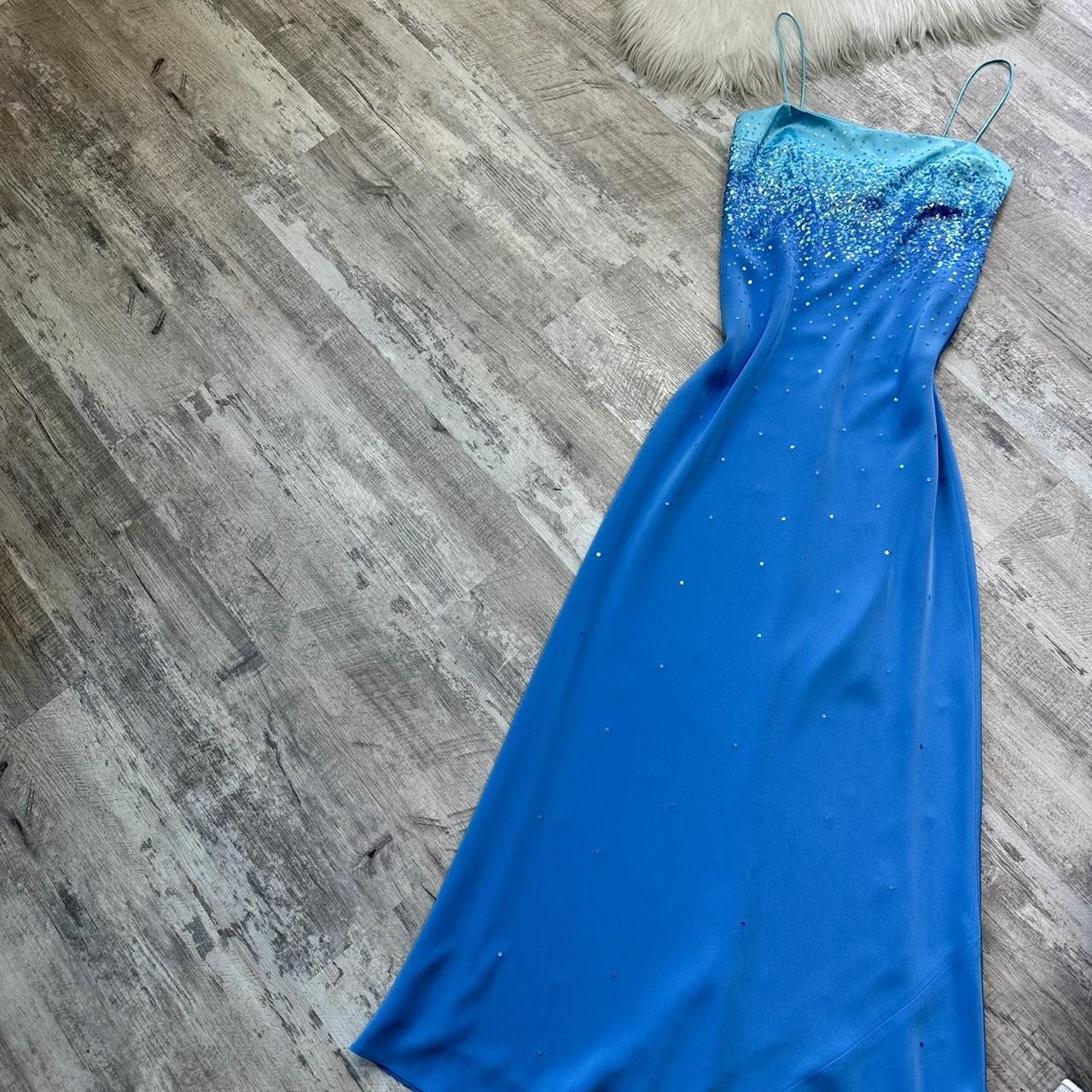 Light blue y2k sequins flowing mini short/long chiffon homecoming dress prom dress evening dress birthday party dress banquet dress nv4565