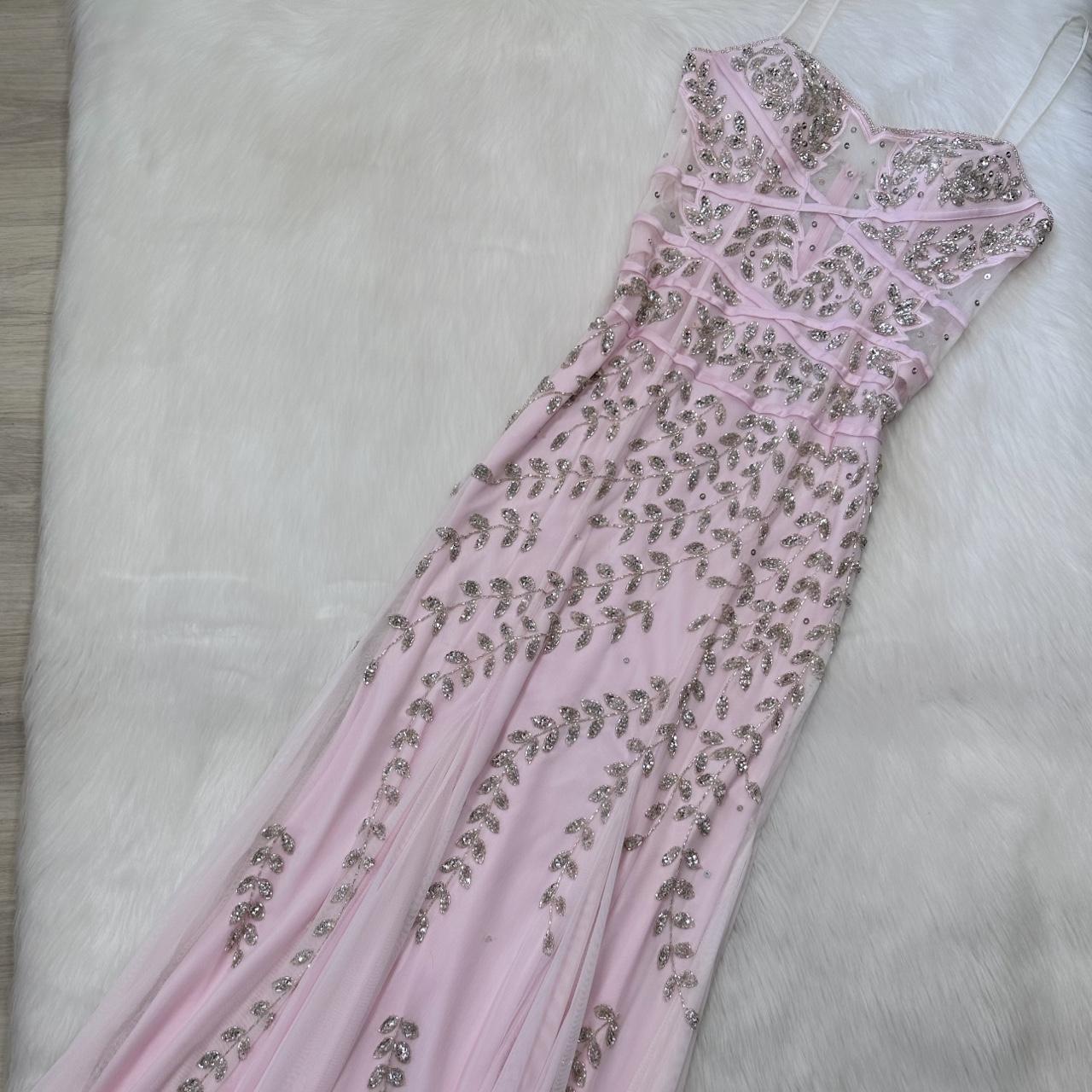 NiceVestidos-Pink beautiful exquisite beaded long chiffon formal prom dress nv5451