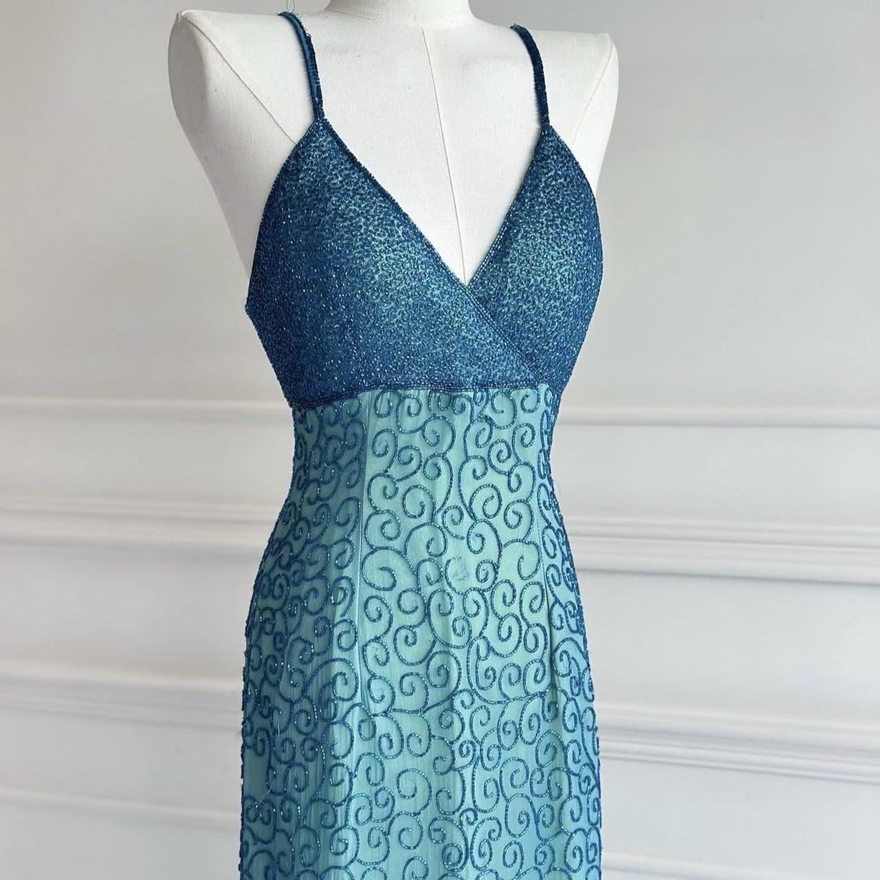 💗✨Robe sirène vintage années 90 Y2K, style bohème, broderie perlée, style vintage, style années 90, robe de bal, robe de soirée, robe de soirée, robe de soirée, nv4406