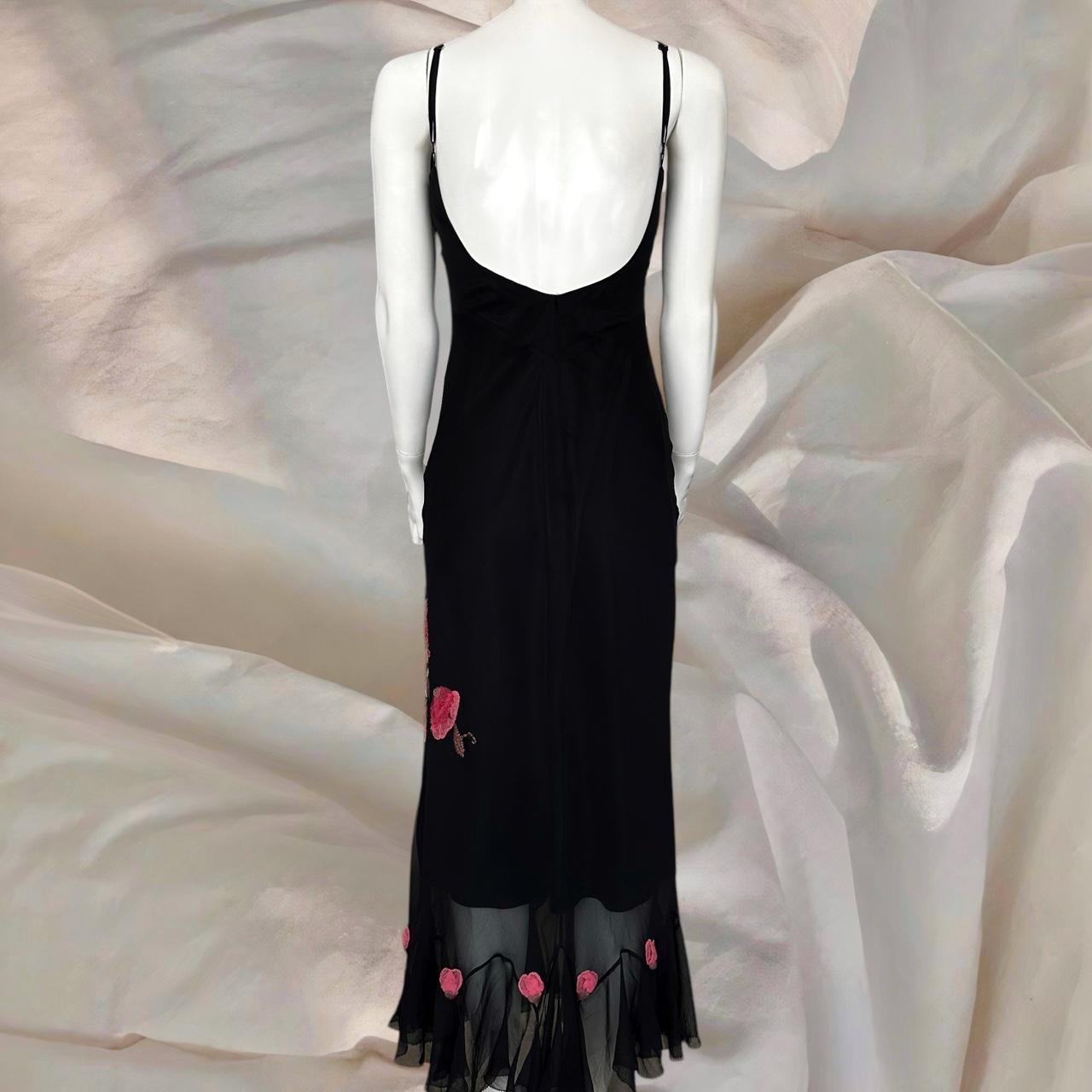 Black gorgeous red floral beaded asymmetric midi prom ball gown evening gown party dress  nv4576