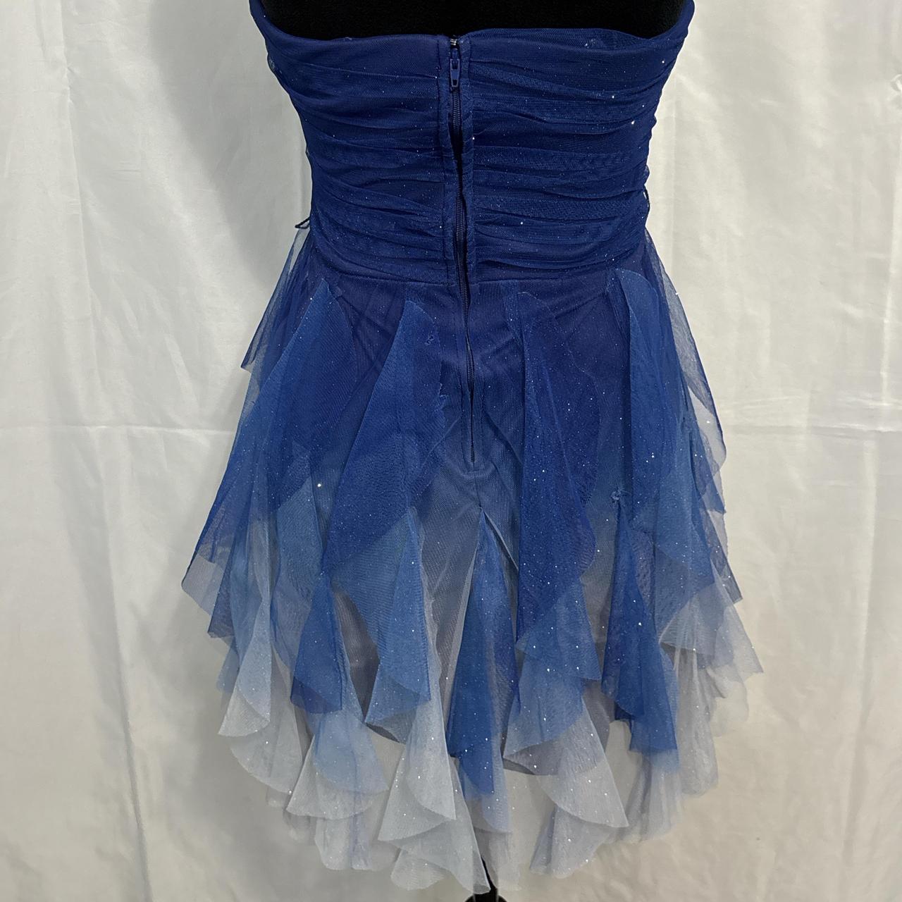 Blue Glitter Ombre Short Homecoming Dress Party Dress Evening Dress Prom Dress nv4601