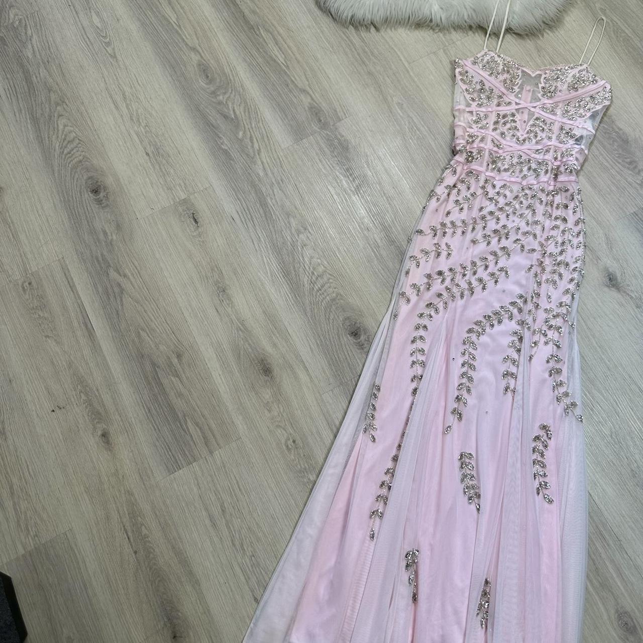 NiceVestidos-Pink beautiful exquisite beaded long chiffon formal prom dress nv5451