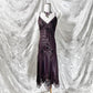 Purple retro fairy exquisite beaded long chiffon mermaid dress prom dress nv5418