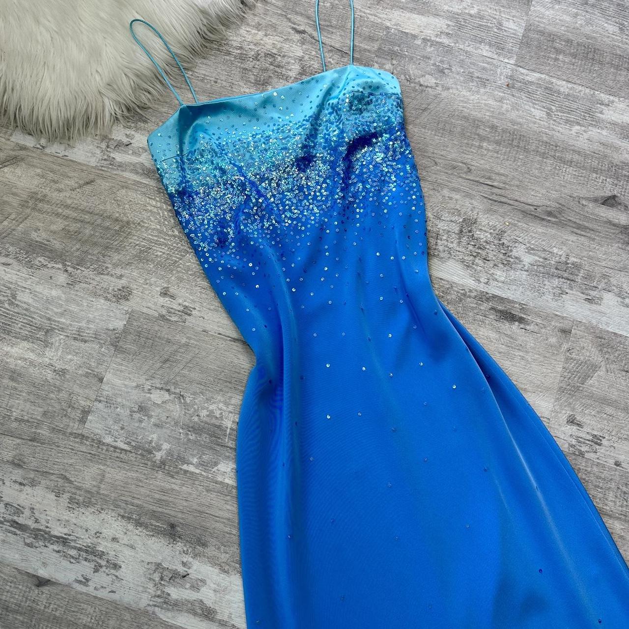 Light blue y2k sequins flowing mini short/long chiffon homecoming dress prom dress evening dress birthday party dress banquet dress nv4565