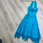 NiceVestidos-Blue beautiful exquisite beaded short/mid-length chiffon homecoming dress prom dress formal dress nv5447