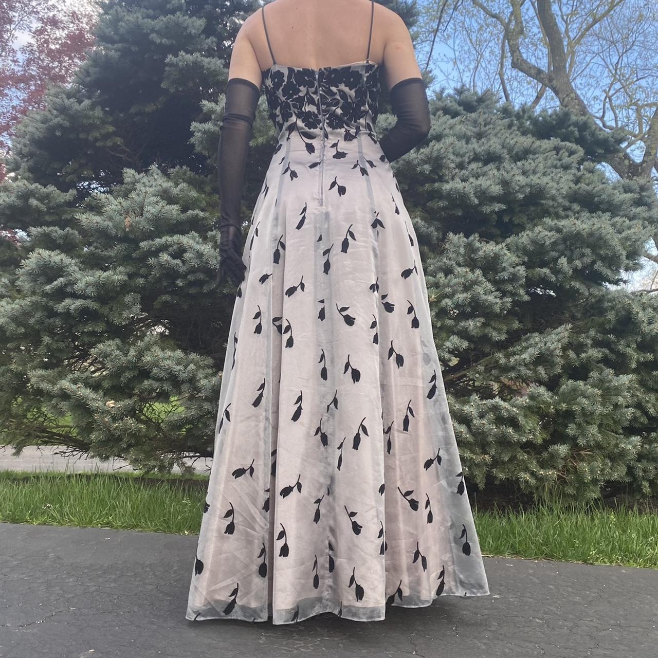 Robe de bal en mousseline de soie à fleurs style gothique vintage, en satin et tulle, robe de soirée nv4255
