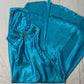 Blue Beaded Long Satin Ball Gown Evening Gown Party Dress nv4604
