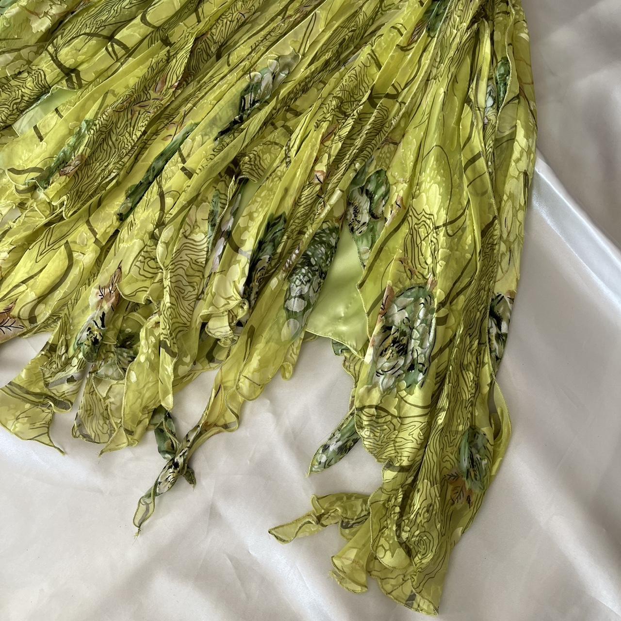 Yellow Green Short Exquisite Floral Beaded Garden Fairy Dress Chiffon Homecoming Dress Party Dress nv5389